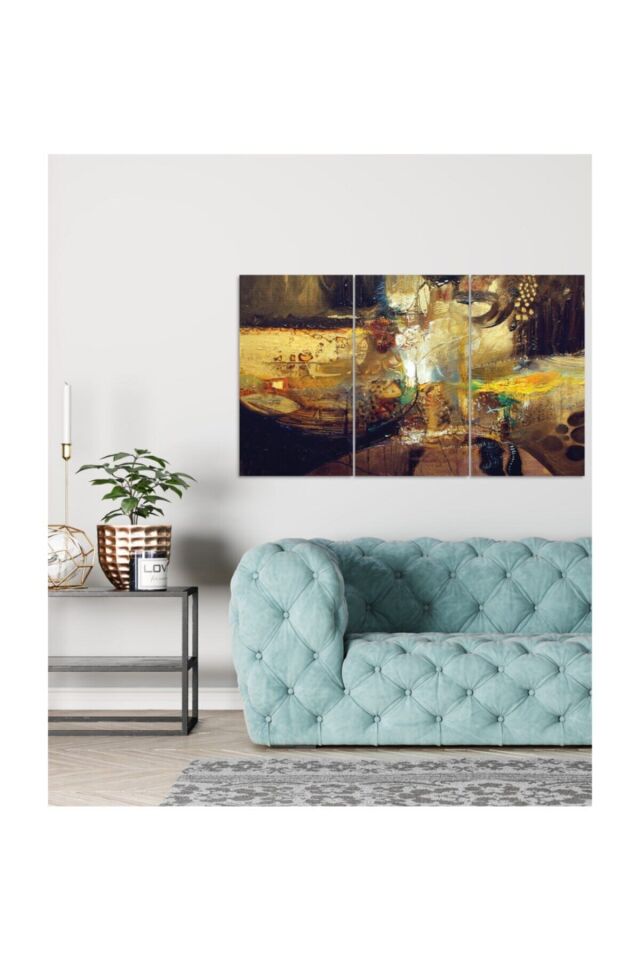 Hediyelik,dekoratif- Soyut Desenler 3 Parça Mdf Tablo 3