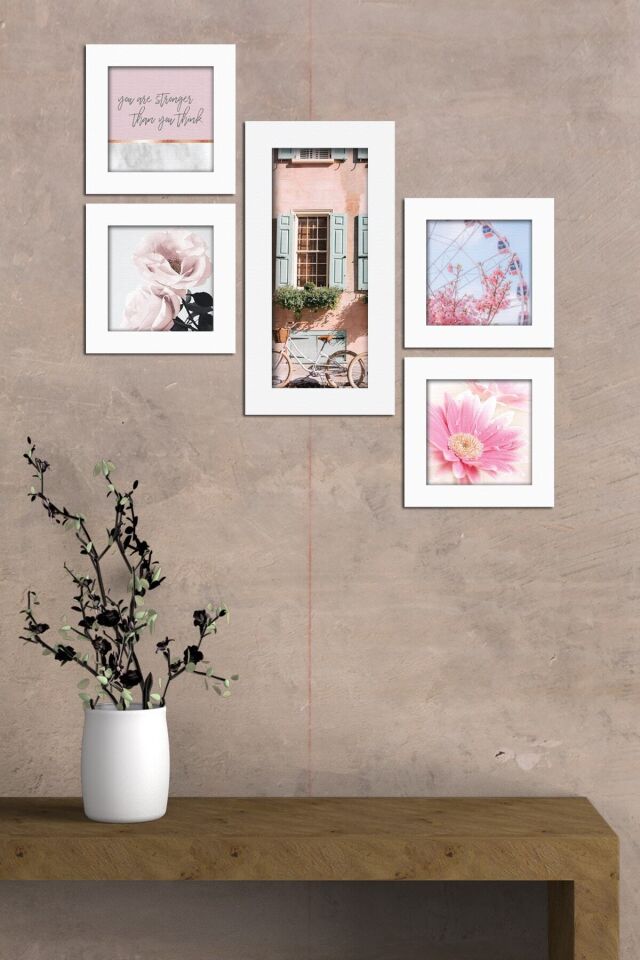 Collage Style 5 Parçalı Mdf Tablo Atf289