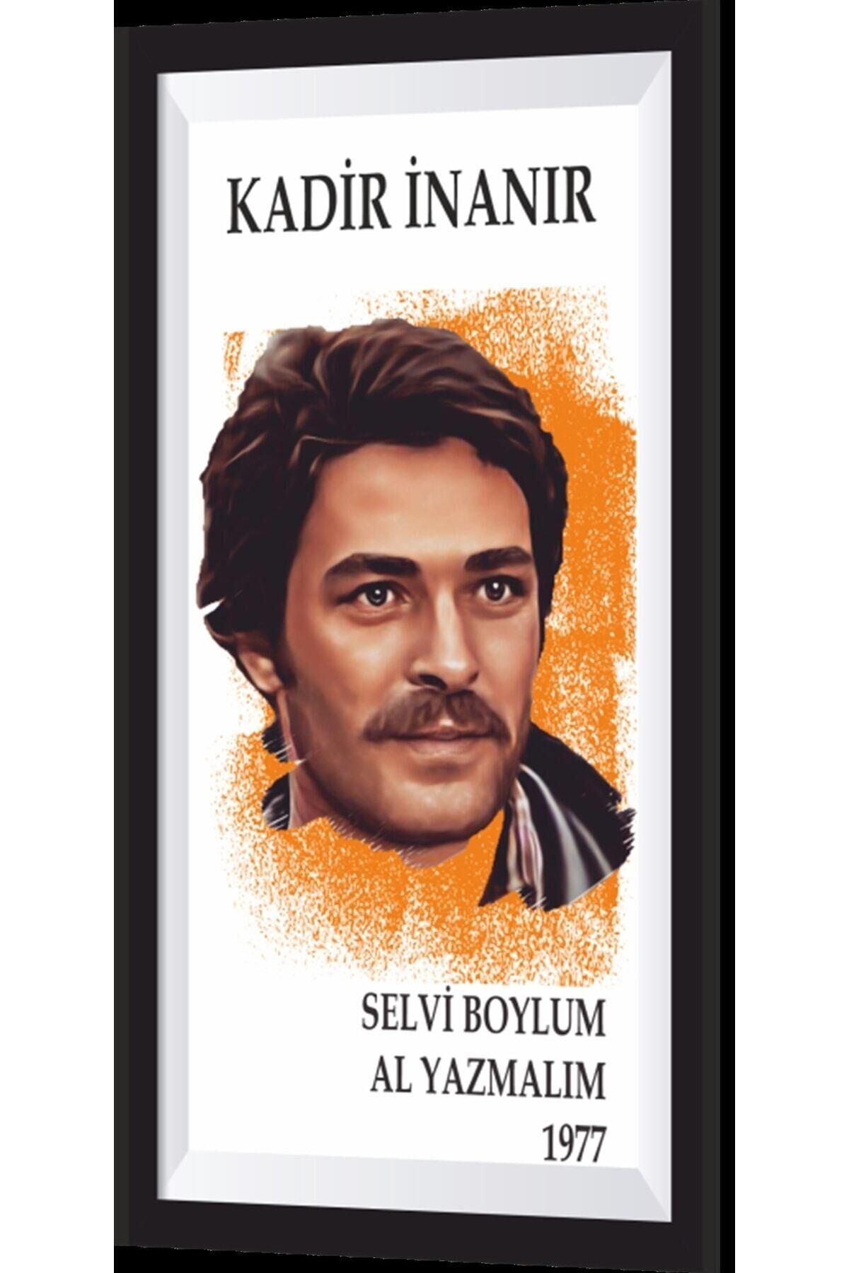 Kadir Inanır Yeşilçam Temalı Çerçeve Görünümlü Mini Ahşap Poster