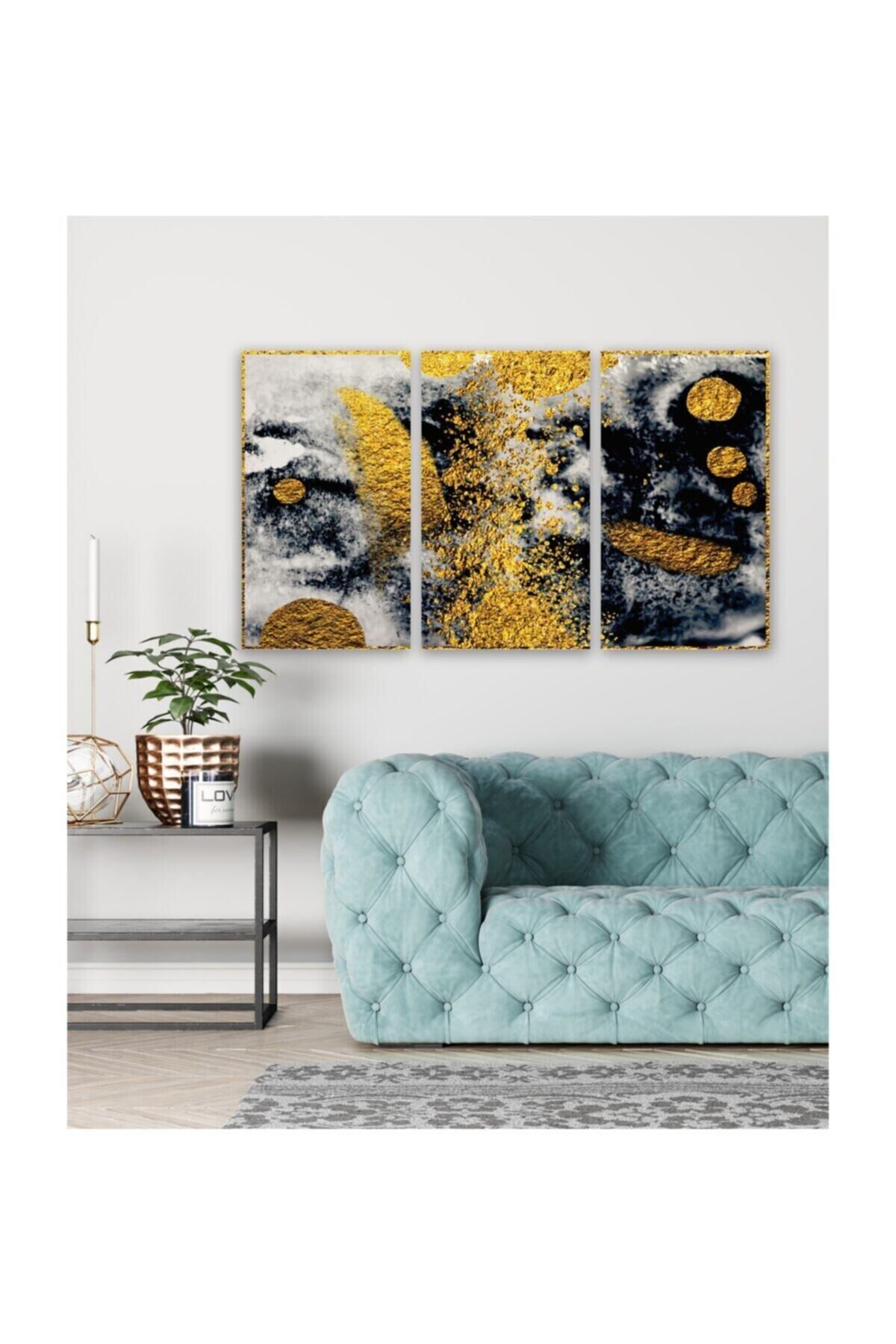 Hediyelik,dekoratif- Soyut Desenler 3 Parça Mdf Tablo 6