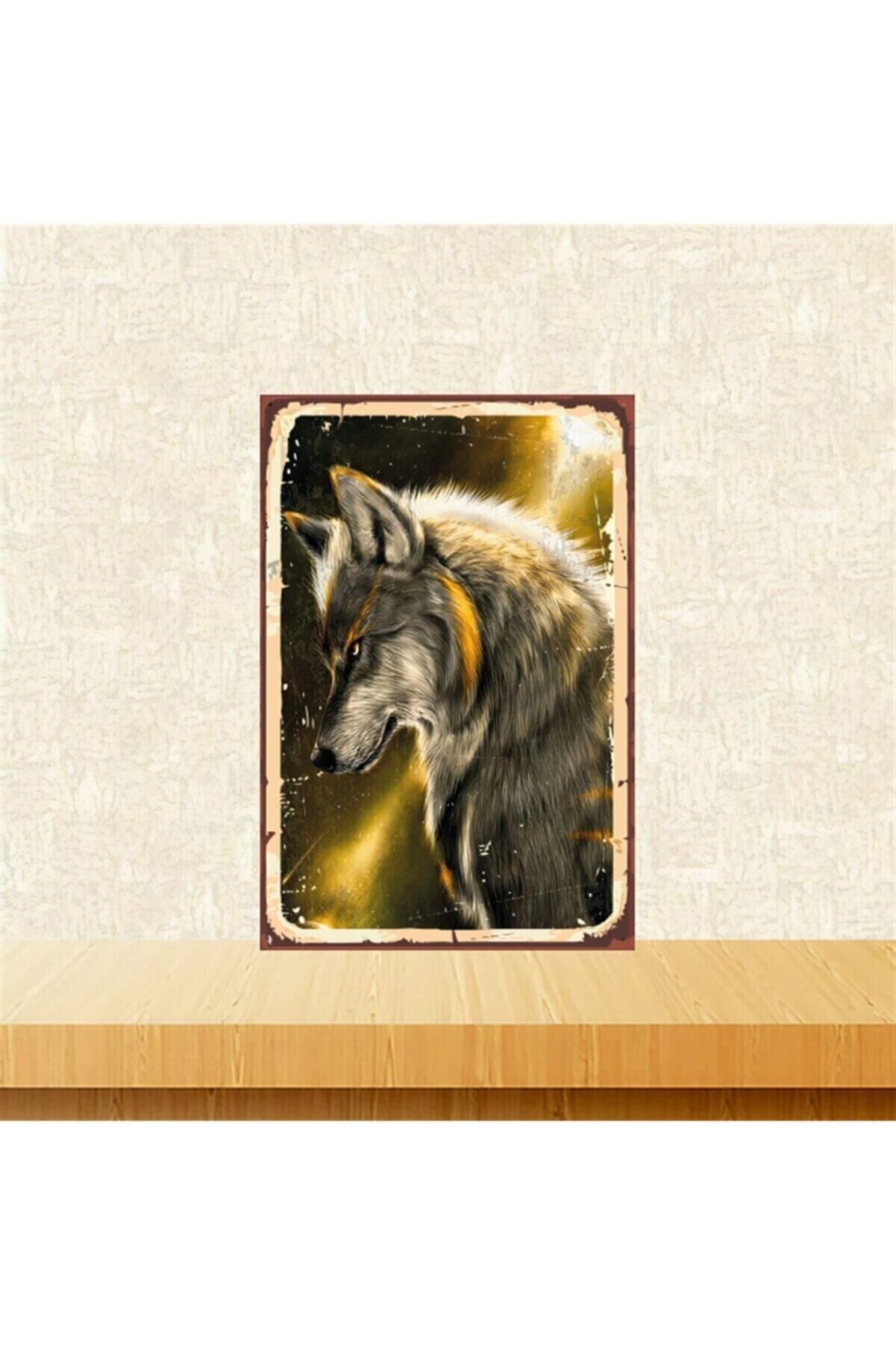 Kurt Tasarımlı 20-30 Cm Retro Ahşap Tablo Tkfx4567