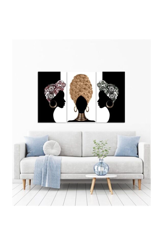 Hediyelik,dekoratif- Siyahi Kadınlar 3 Parça Mdf Tablo 2