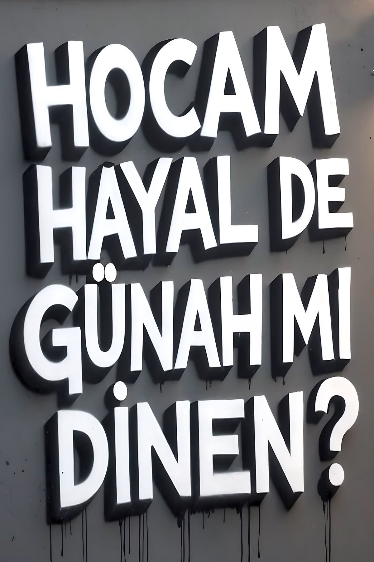 Hocam de günah mı Retro Ahşap Poster