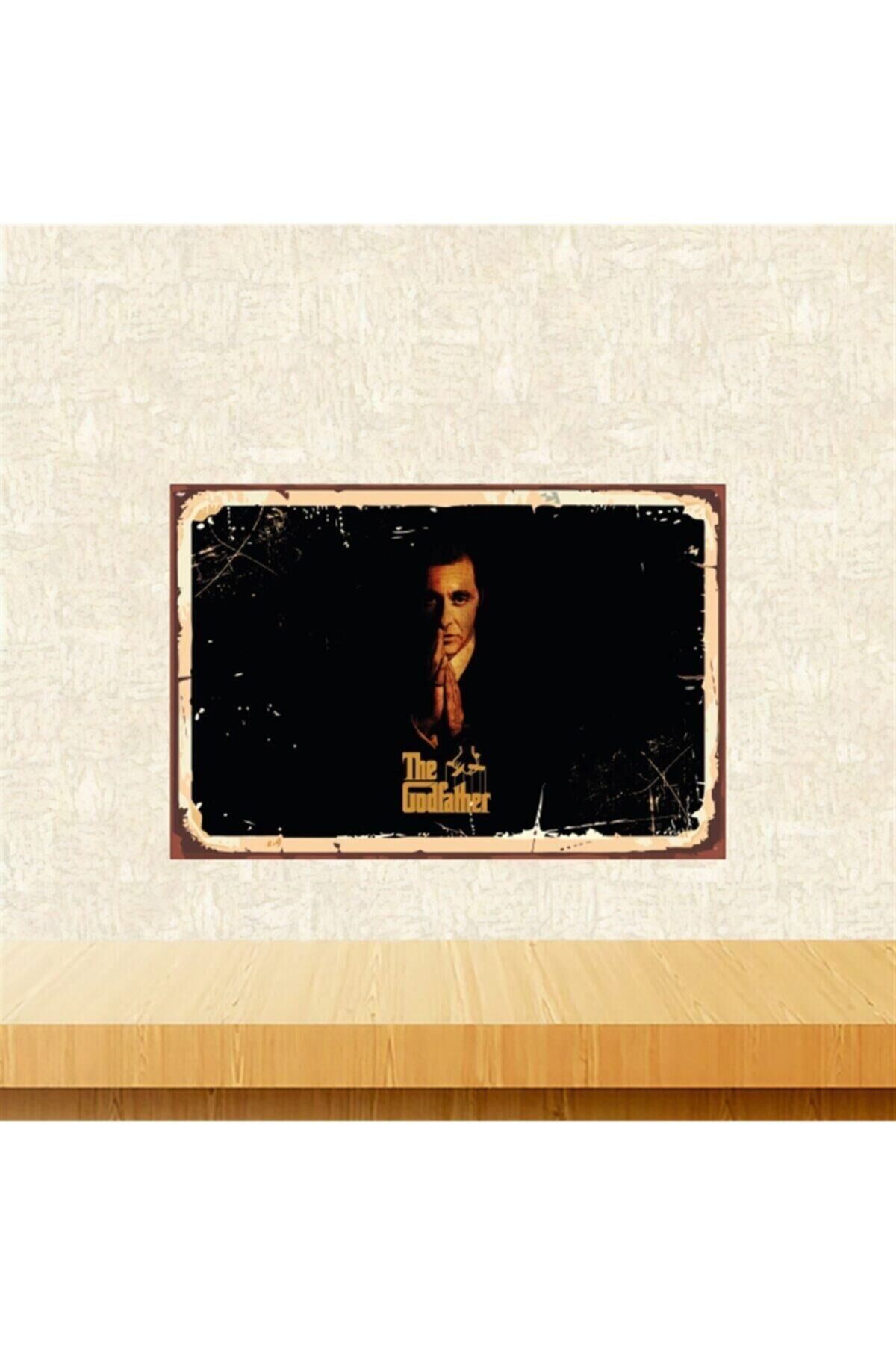 The Godfather Tasarımlı Retro Ahşap Tablo Tkfx5630 20-30 cm