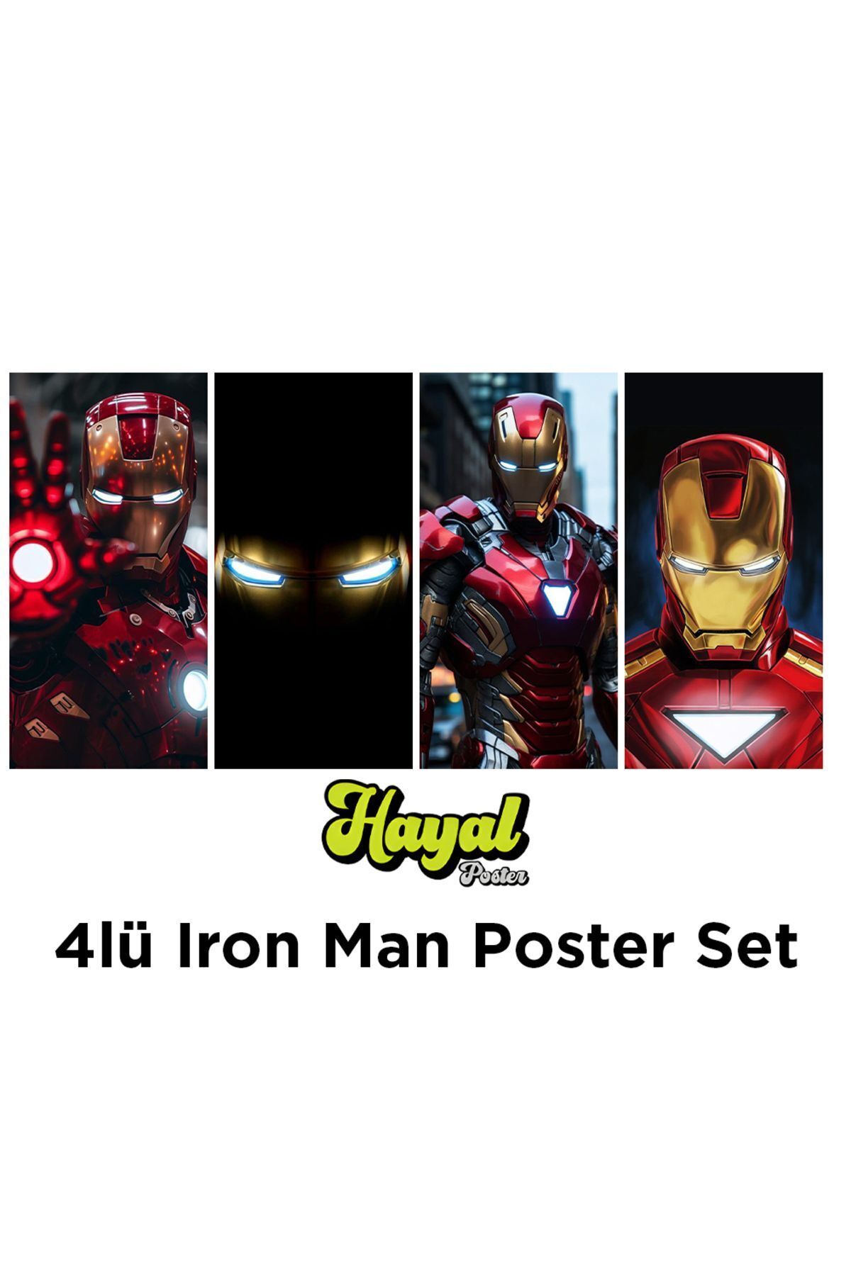 Iron Man 4lü Poster Set 10x20 Poster