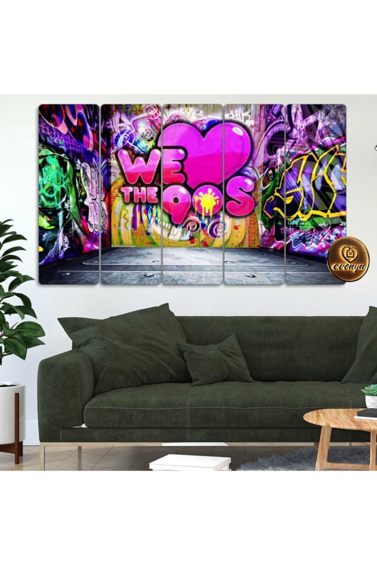 90's, Nostalji - 5 Parçalı Tablo