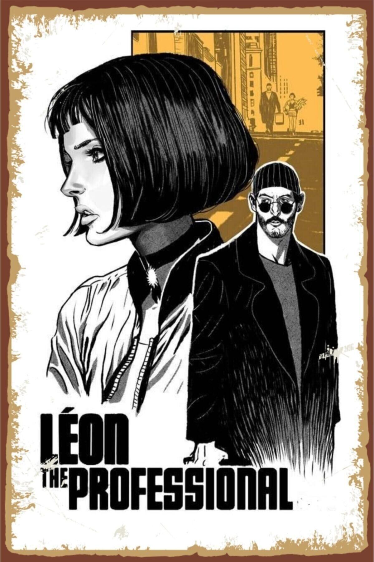 Leon Retro Ahşap Poster