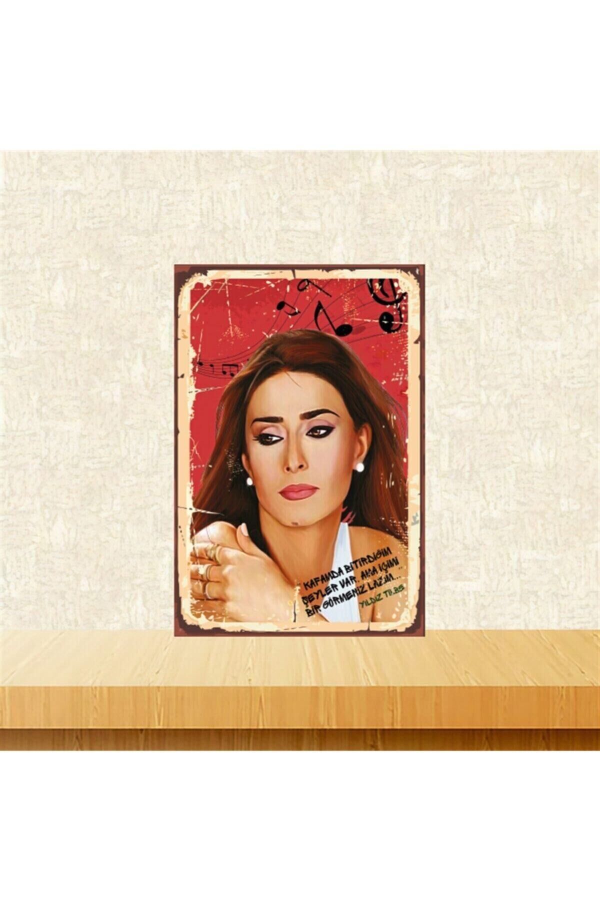 Retro Ahşap Tablo 20-30 cm Tkfx5862