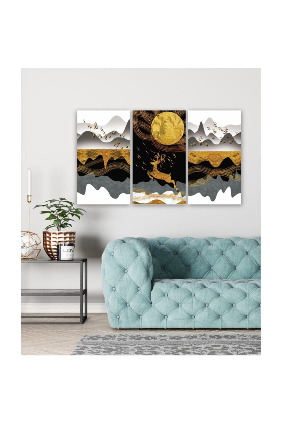 Hediyelik,dekoratif- Allah Lafzi 3 Parça Mdf Tablo 2