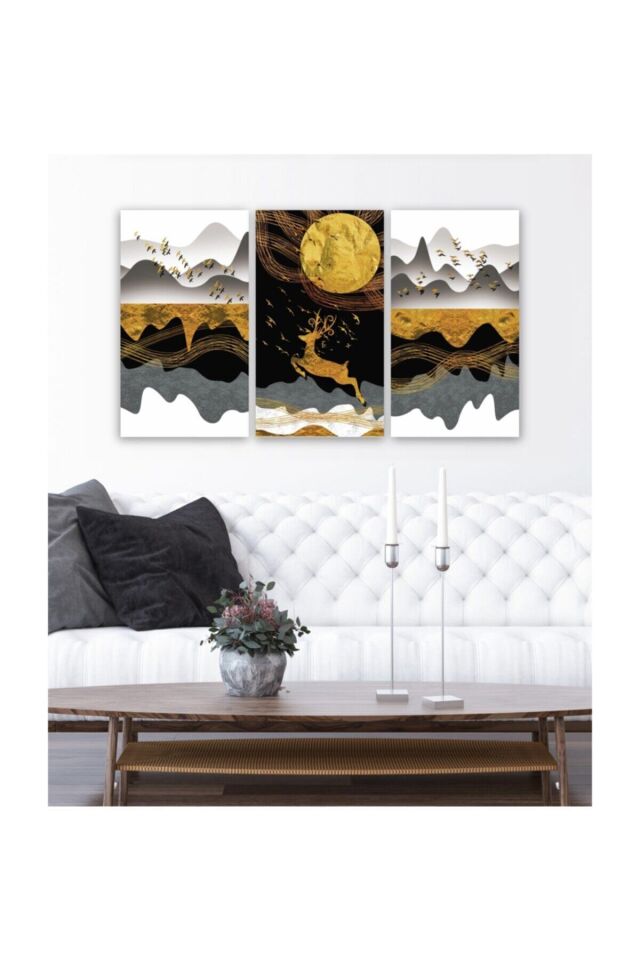 Hediyelik,dekoratif- Allah Lafzi 3 Parça Mdf Tablo 2