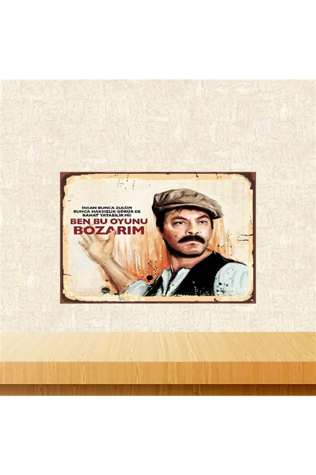 Ben Bu Oyunu Bozarım Tatar Ramazan 20-30 cm Retro Ahşap Poster