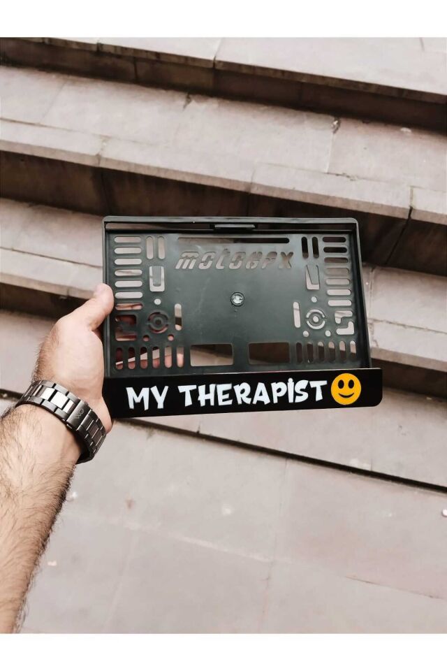Motorsiklet Plakalık My TheRapist Lazer Kesim Pleksi plakalık | kişiye özel plakalık Uyumlu