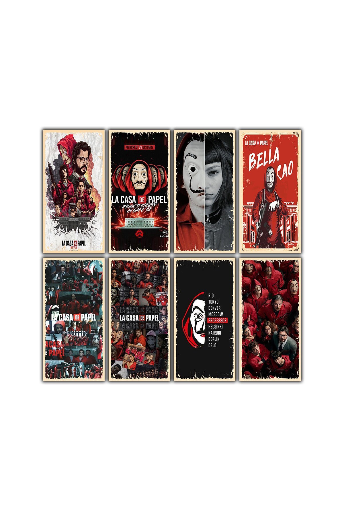 La casa de papel 8li set 10x20