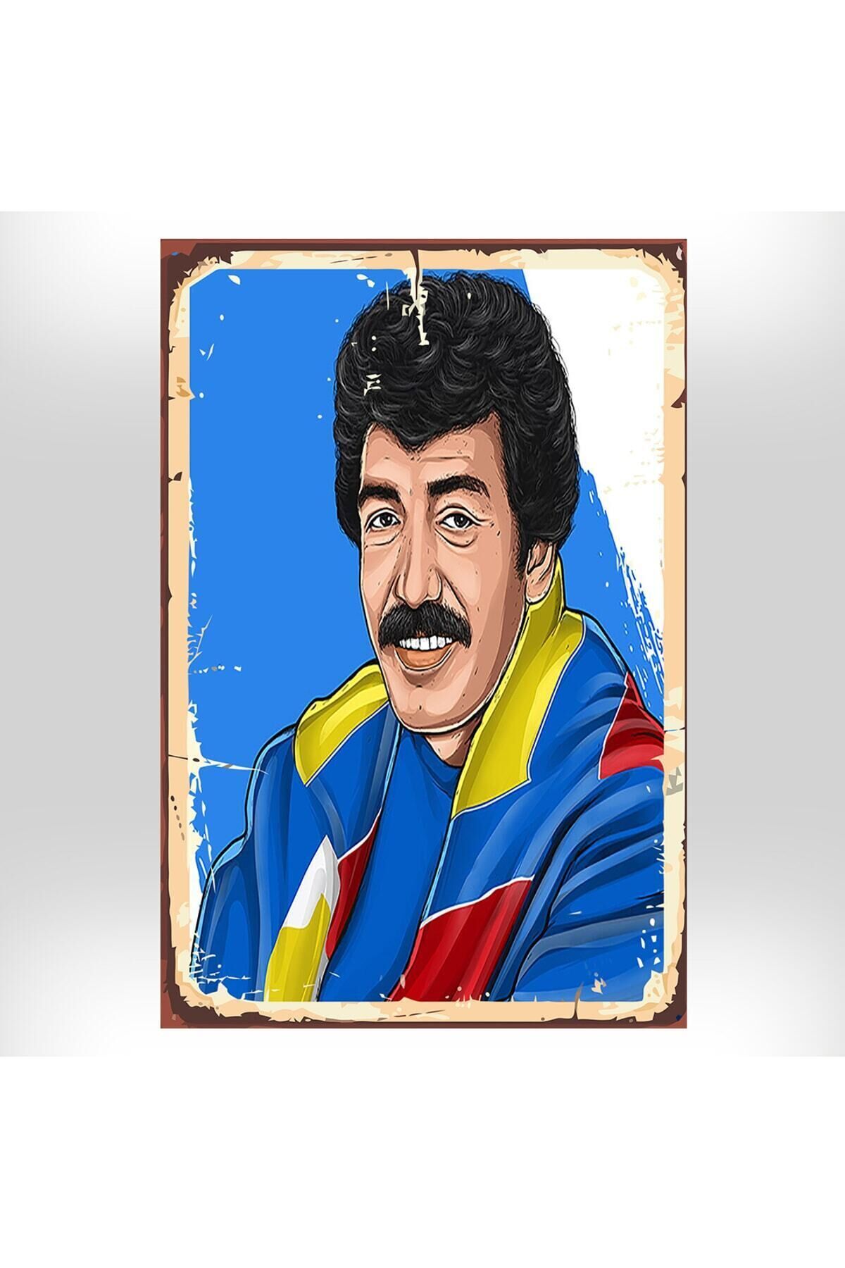 Müslüm Gürses Tasarımlı 20x30 Cm Retro Ahşap Tablo