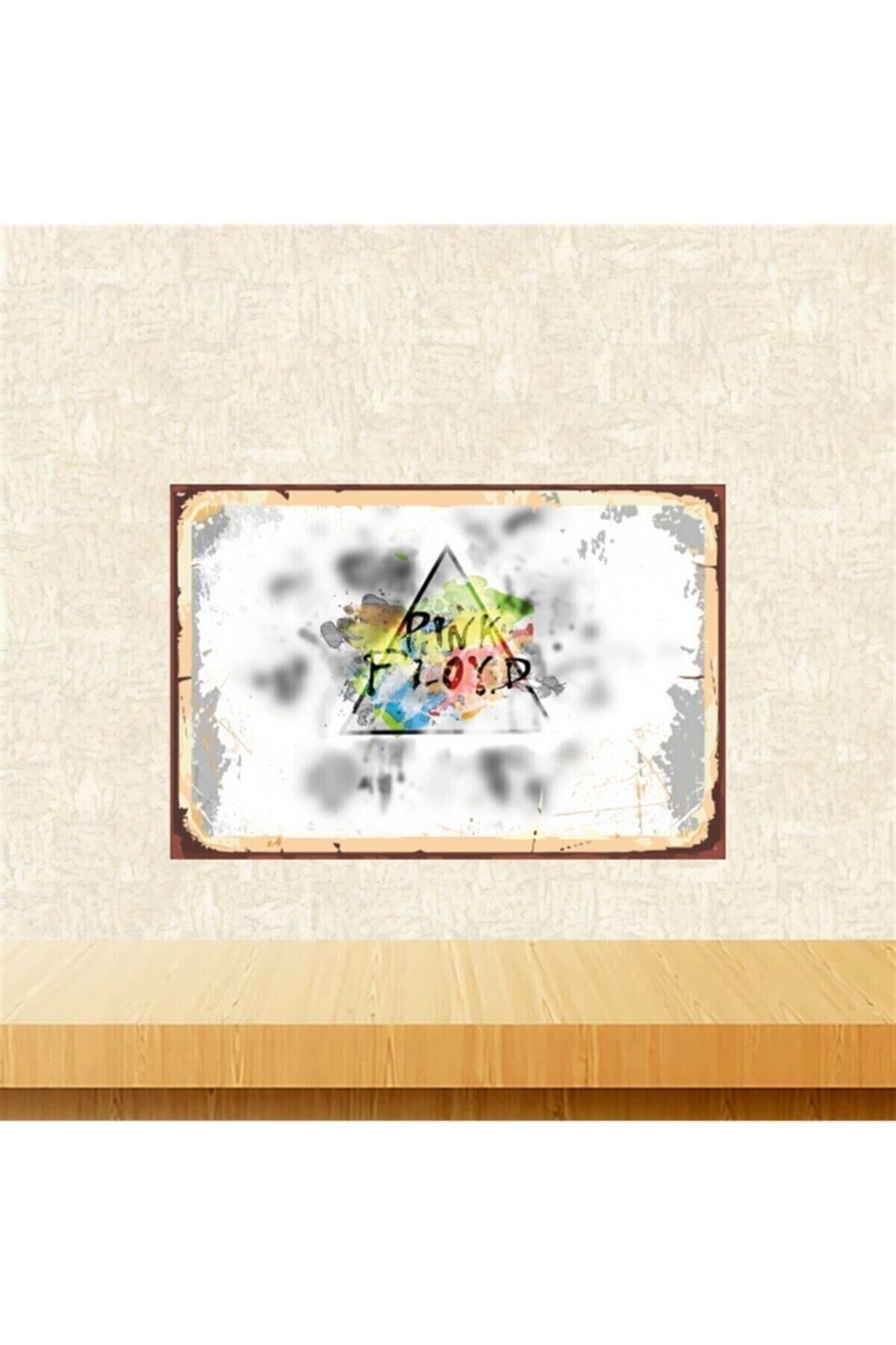 Pink Floyd Tasarımlı 20-30 Cm Retro Ahşap Tablo Tkfx5727