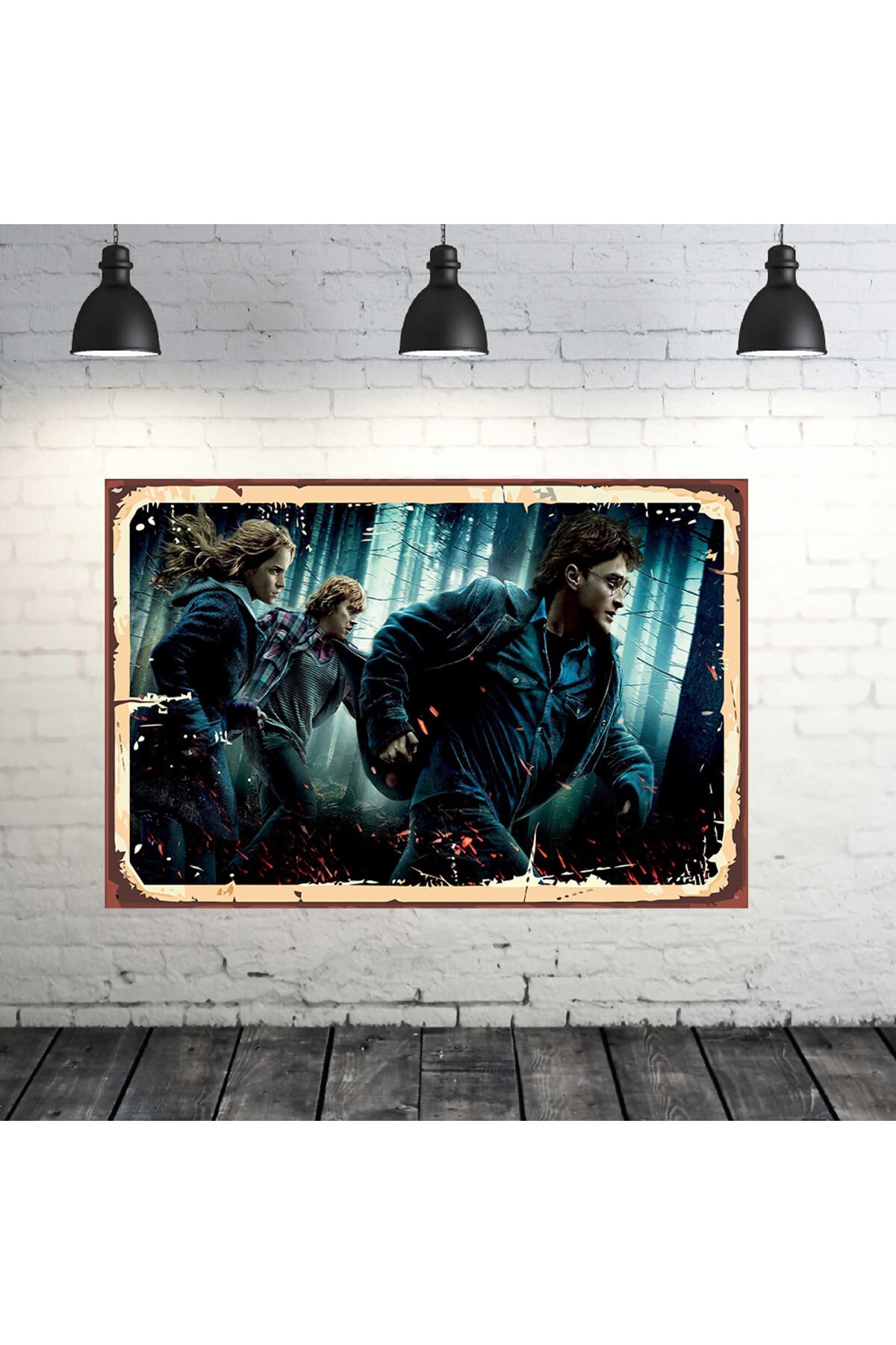 Harry Potter Karakterleri Tasarımlı 20x30 Cm Retro Ahşap Tablo