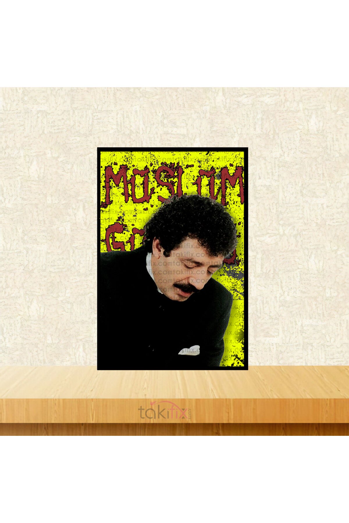 Müslüm Gürses Tasarımlı 20x30 Cm Retro Ahşap Tablo