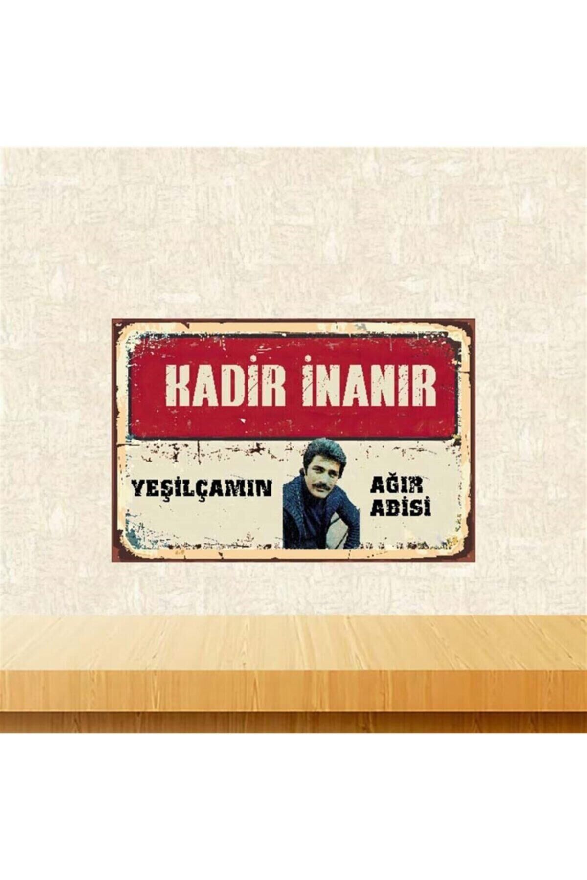 Kadir Inanır Yeşilçamın Ağır Abisi 20-30 Cm Retro Ahşap Poster