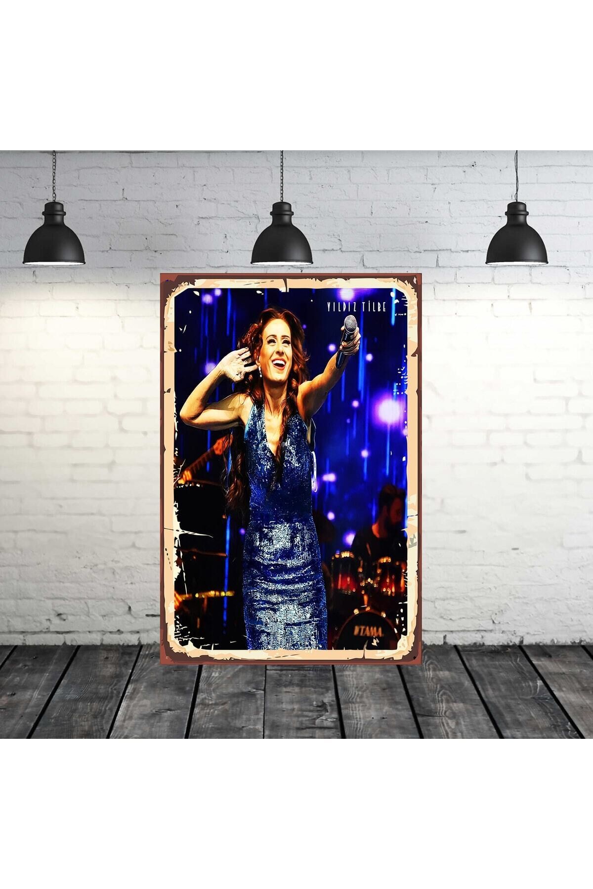 Yıldız Tilbe Tasarımlı 20x30 Cm Retro Ahşap Tablo