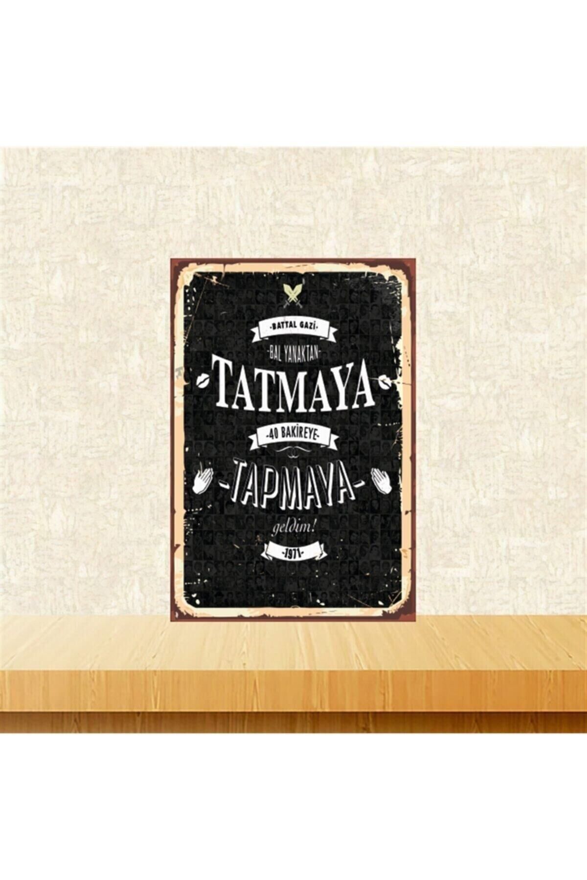 Bal Yanaktan Tatmaya Retro Ahşap Tablo Tkfx4831 20-30 Cm