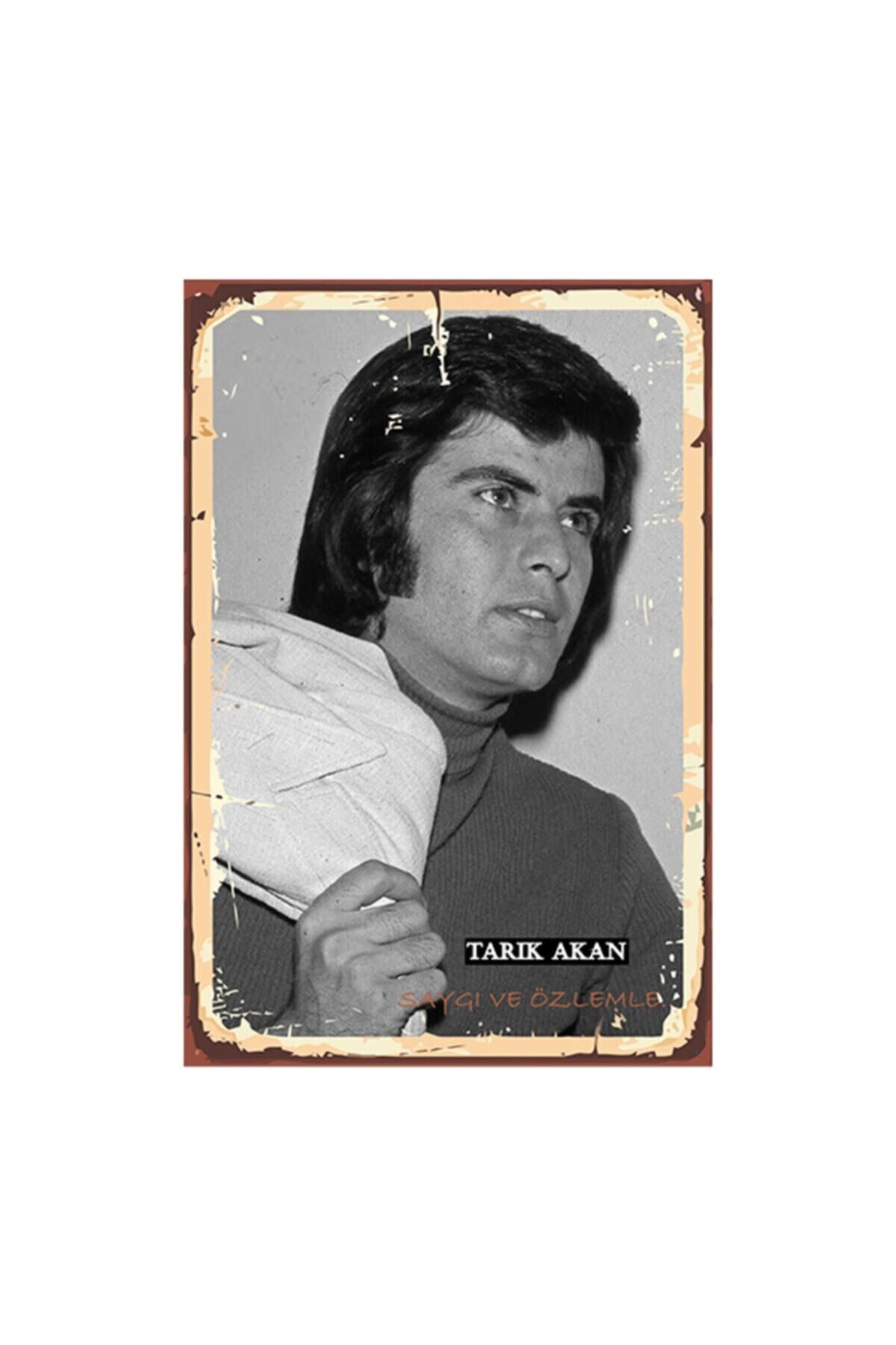 Tarık Akan Tasarımlı 20x30 Cm Retro Ahşap Tablo