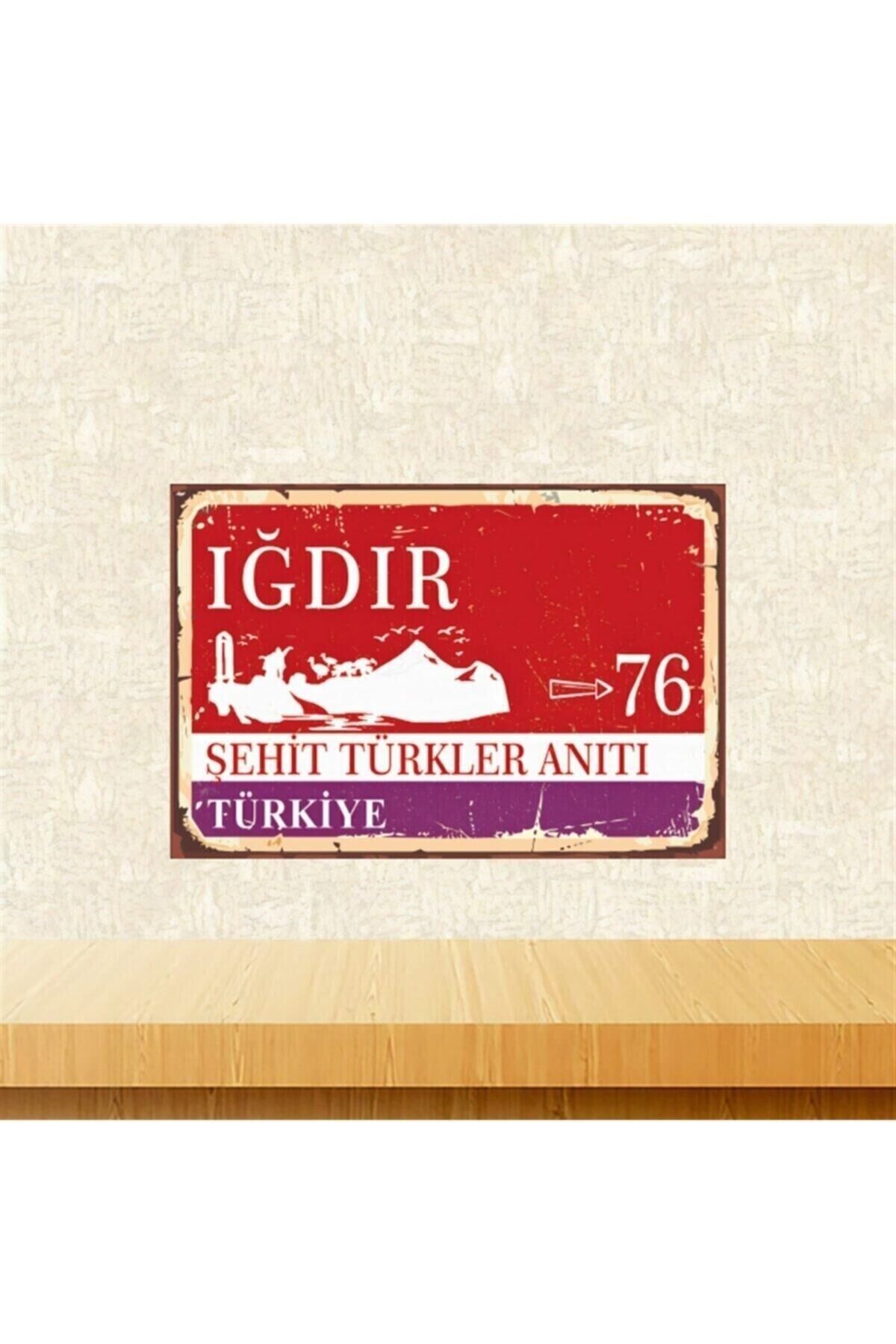 Iğdır Retro Ahşap Tablo Tkfx5814 20-30 Cm