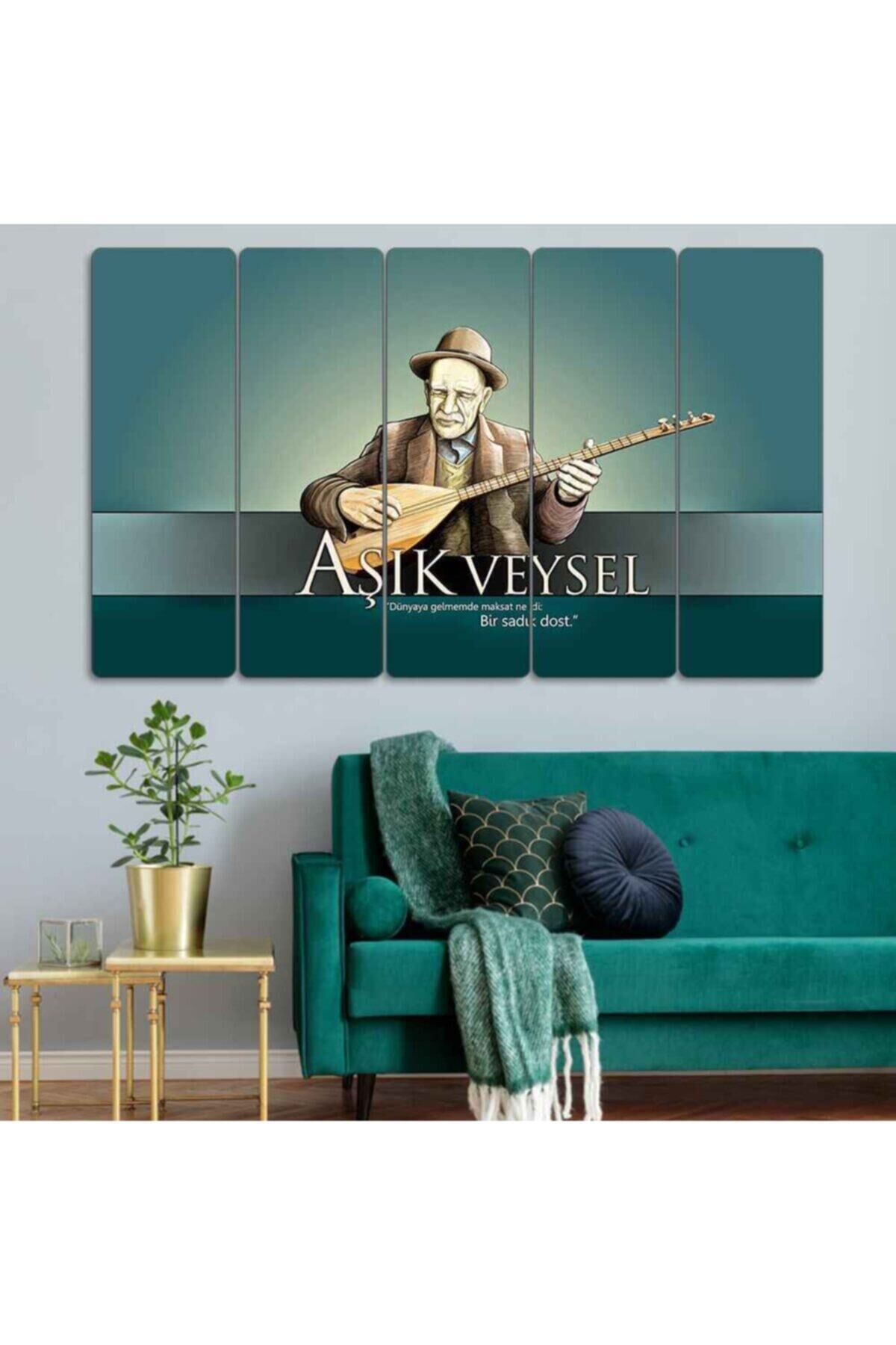Aşık Veysel - 5 Parçalı Tablo