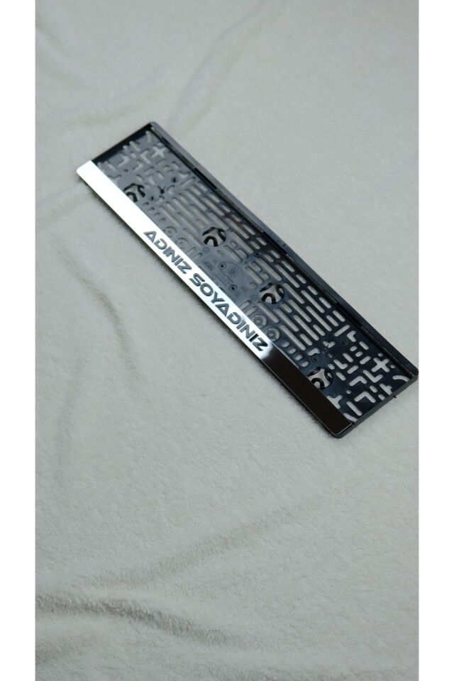 Gümüş Aynalı Pleksi Kişiye Özel Takmatik Plakalık (2 Adet)