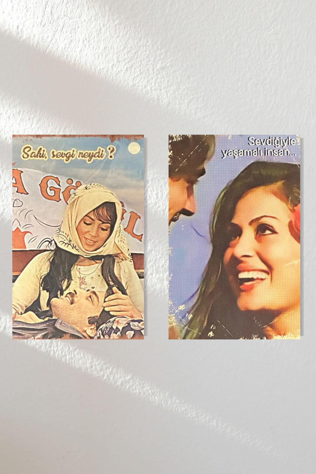 ''yeşilçam 3'' Ahşap Poster Ikili Set 20*15 Cm