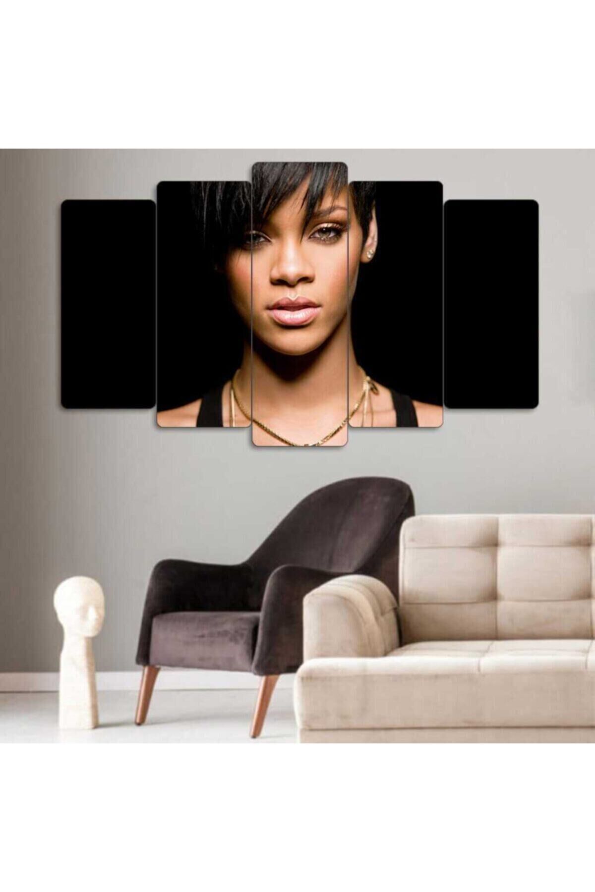 Rihanna - 5 Parçalı Tablo