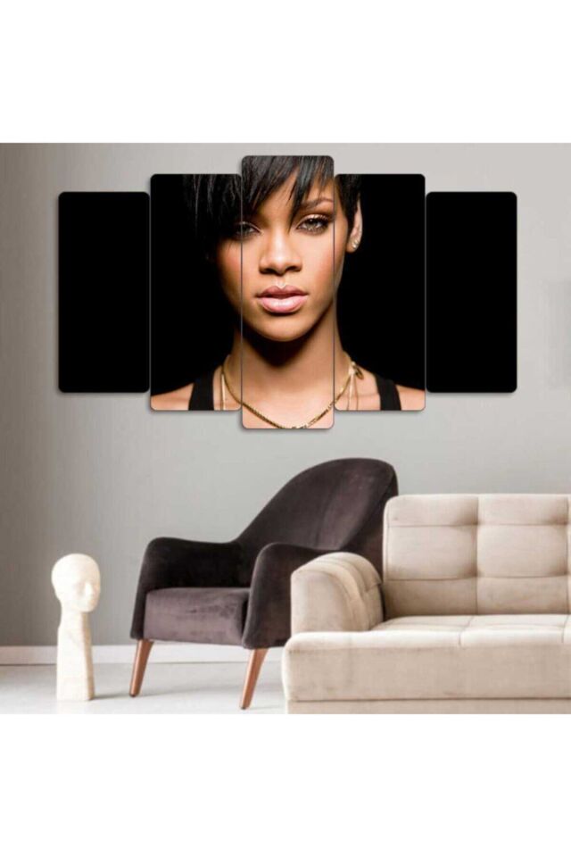 Rihanna - 5 Parçalı Tablo