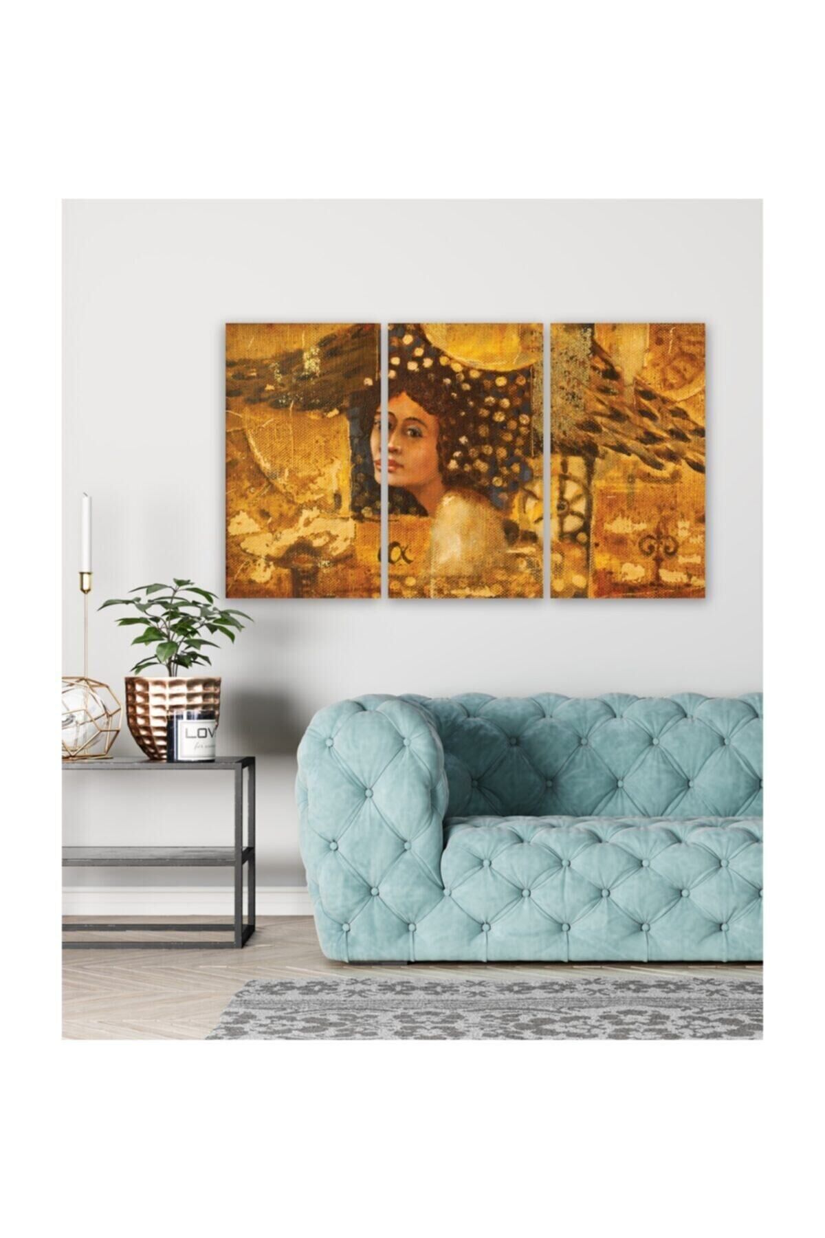 Hediyelik,dekoratif- Kadın Portre 3 Parça Mdf Tablo