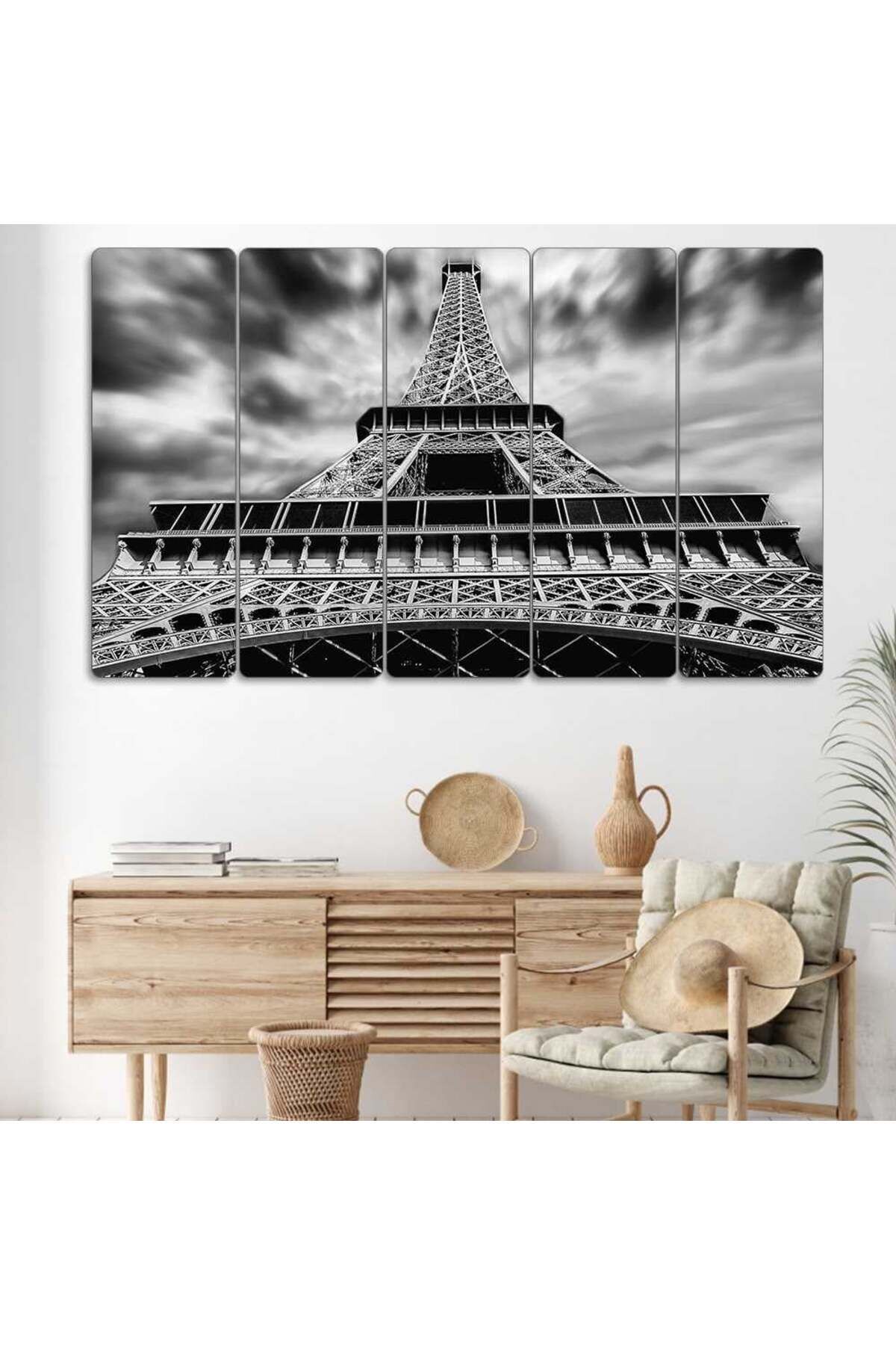 Paris Eyfel Kulesi, Fransa - 5 Parçalı Tablo