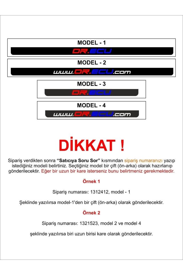 PLAKALIK DR ECU LAZER KESİM PLEKSİ ( 2 ADET )