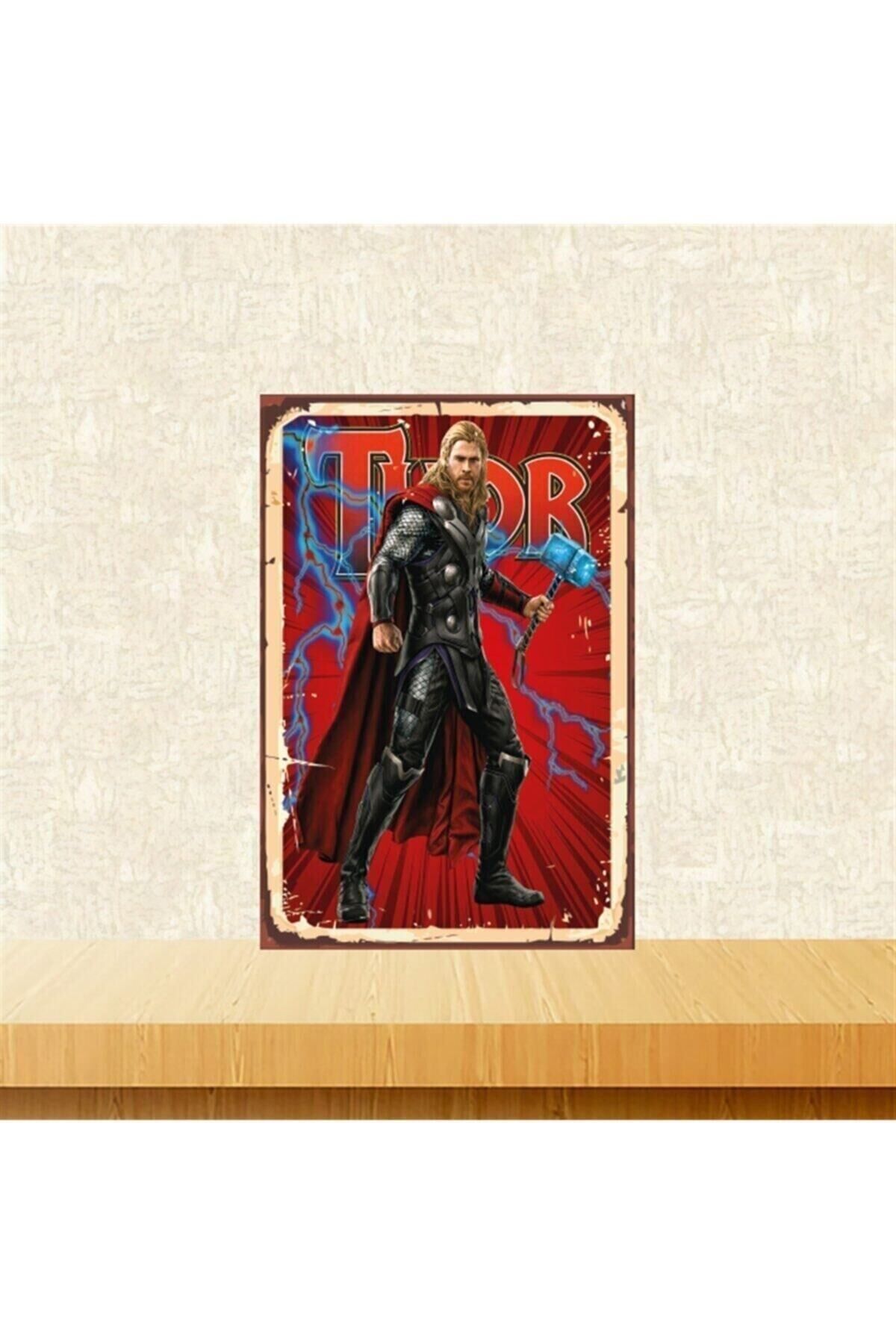 Thor Tasarımlı Retro Ahşap Tablo Tkfx5846 20-30 Cm