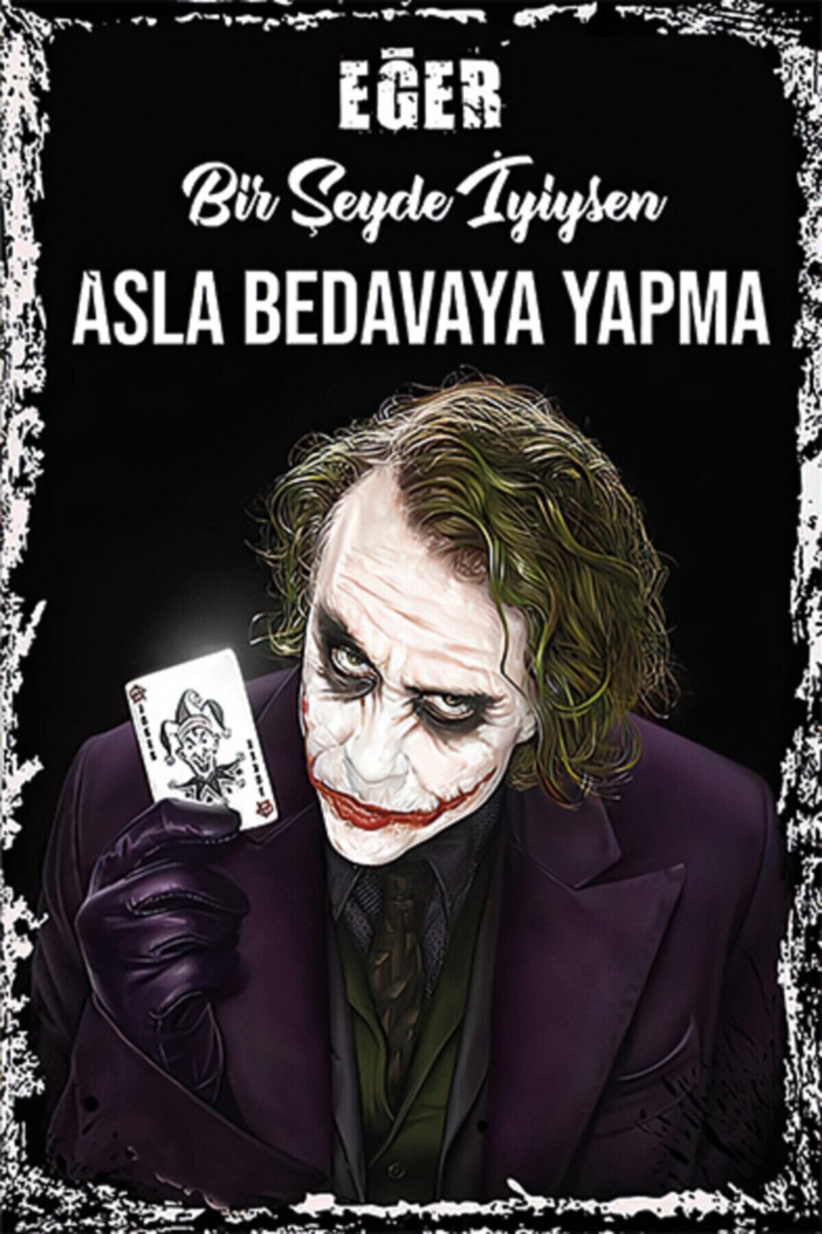 Joker Retro Ahşap Poster 005