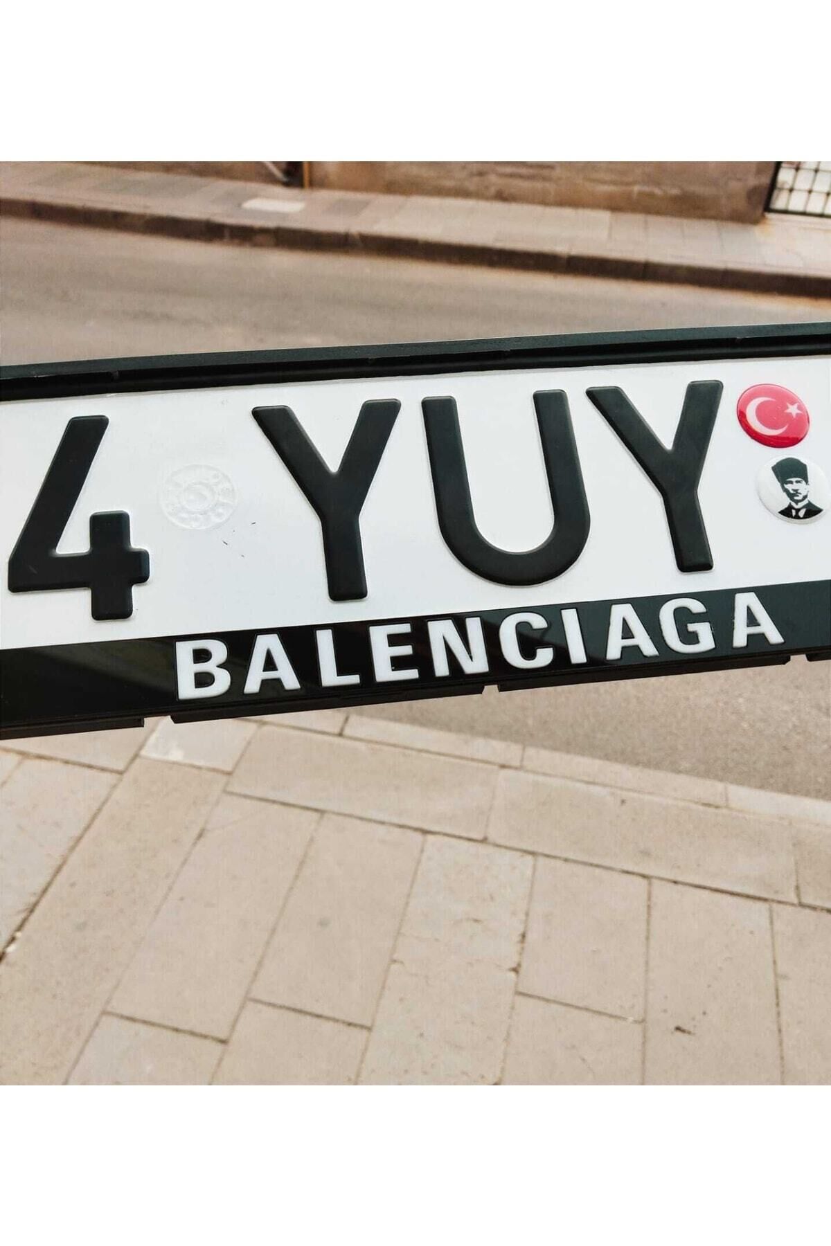 Plakalık Balencıaga Model Takmatik Pleksi Lazer Kesim ( 2 Adet )