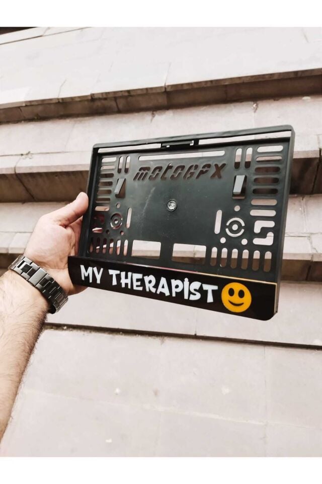 Motorsiklet Plakalık My TheRapist Lazer Kesim Pleksi plakalık | kişiye özel plakalık Uyumlu