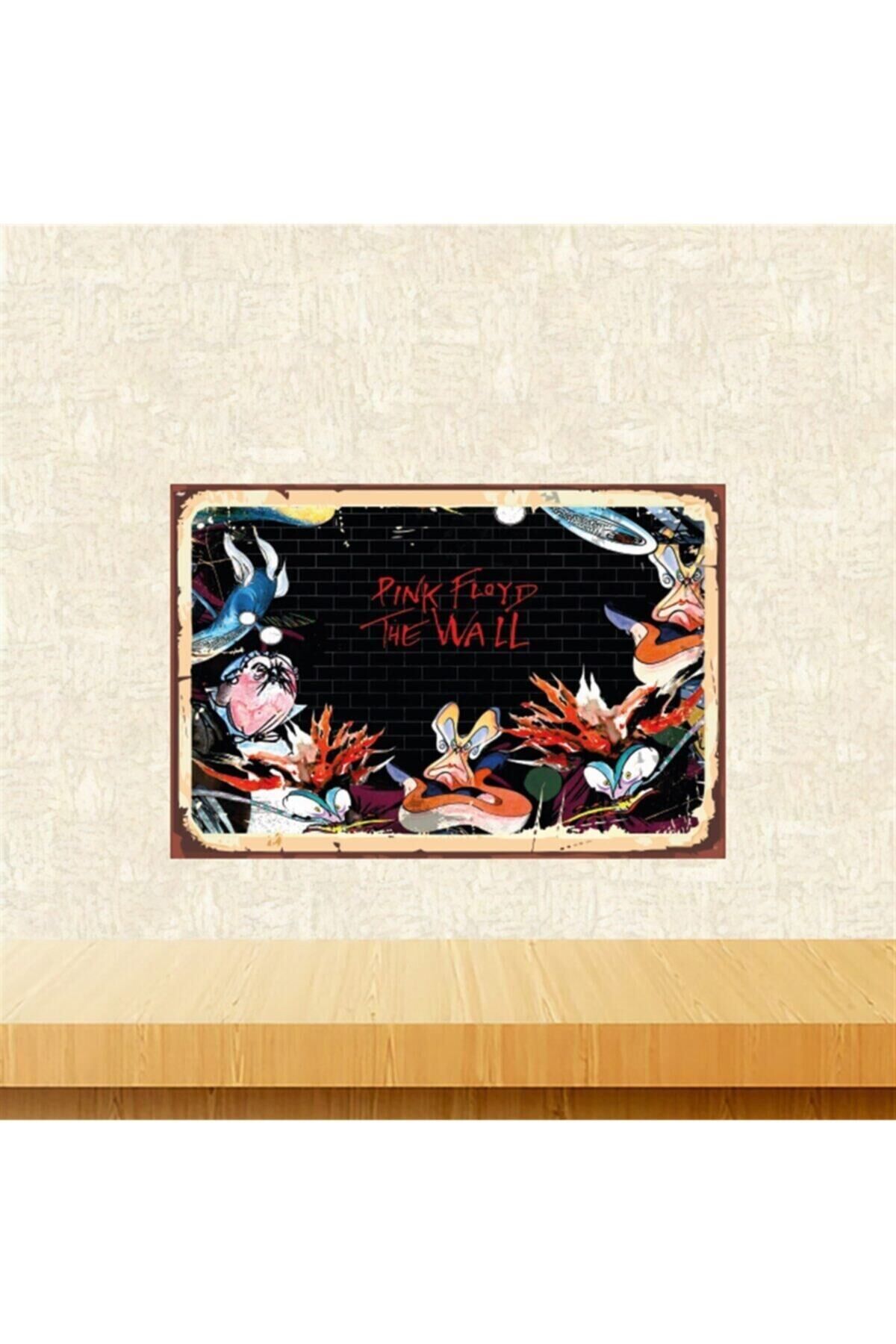 Pink Floyd The Wall Tasarımlı 20-30 Cm Retro Ahşap Tablo Tkfx5394