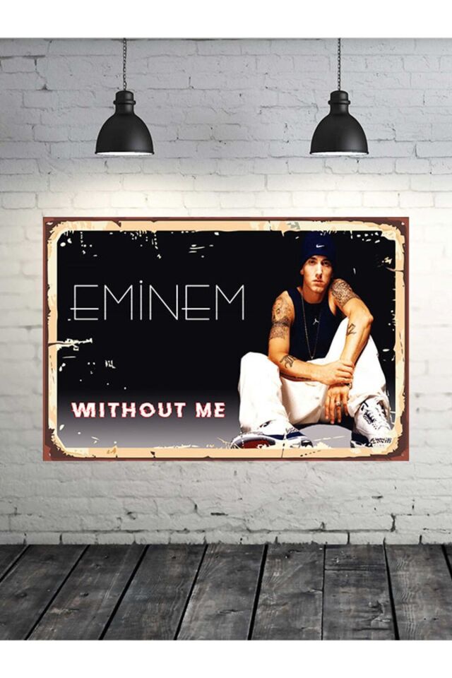 Eminem Tasarımlı 20x30 Cm Retro Ahşap Tablo