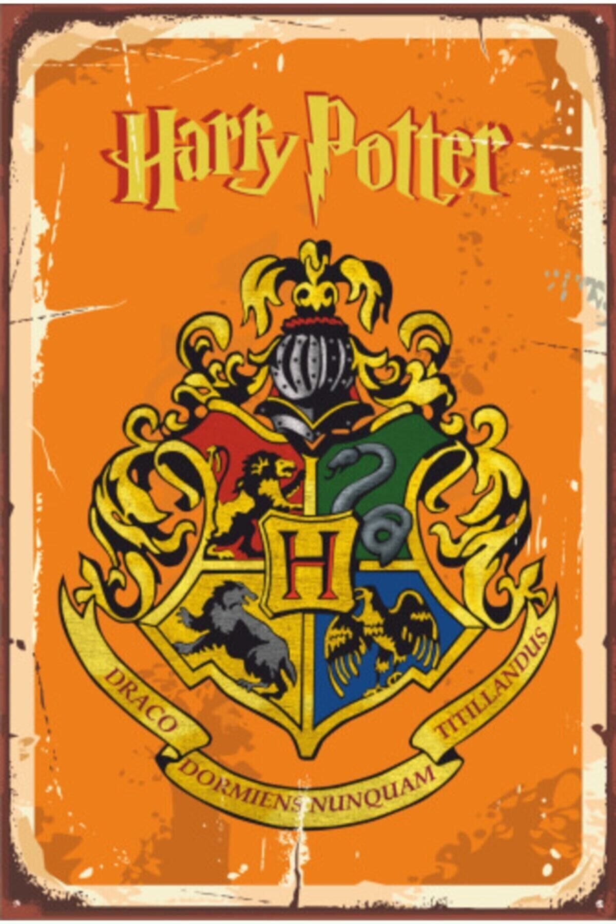 Harry Potter Hogwarts Retro Vintage Ahşap Poster