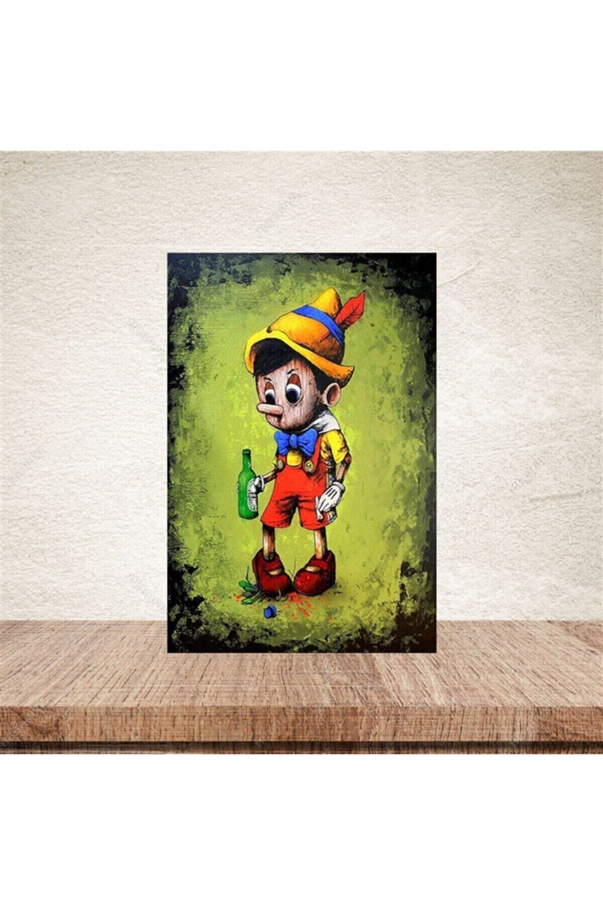 Pinokyo Retro Ahşap Poster 20-30 cm