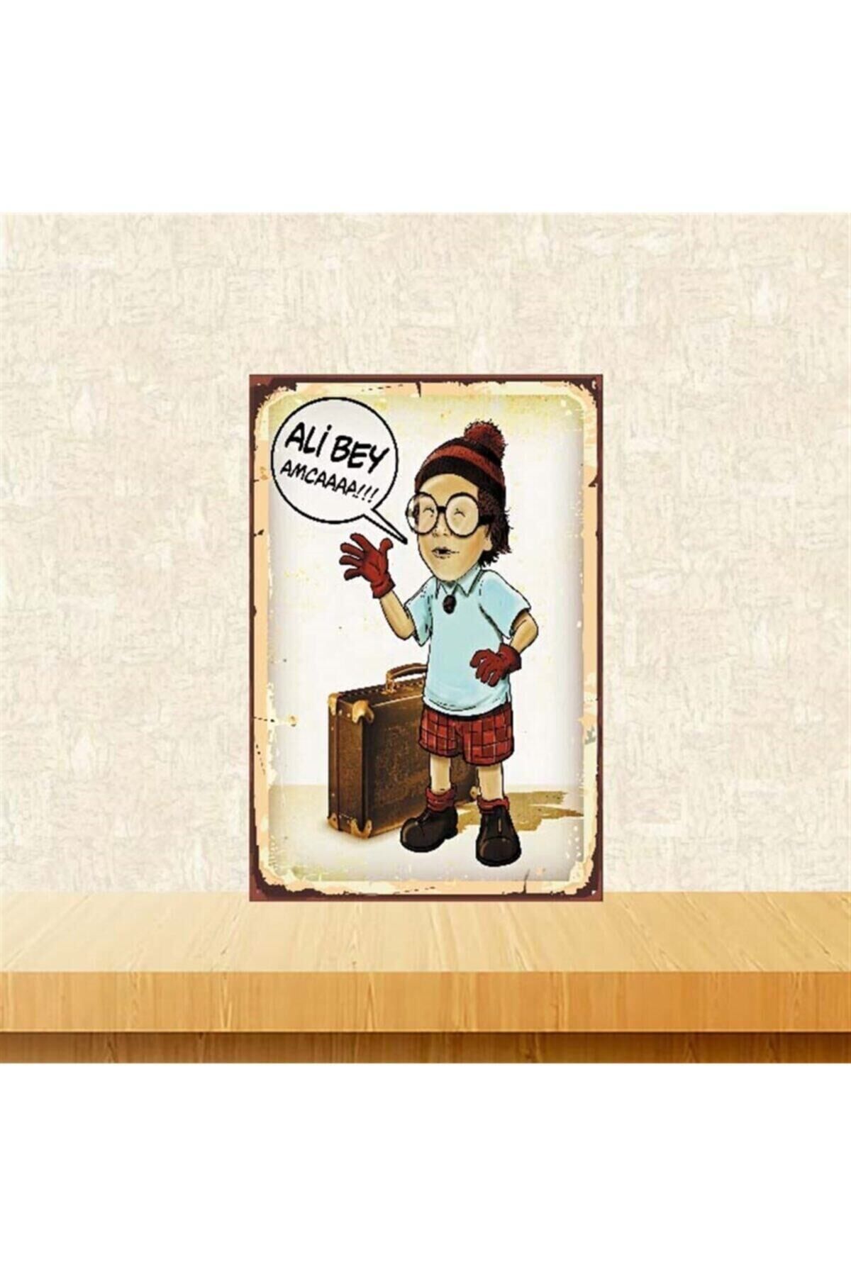 Hüdaverdi Ali Bey Amca Retro Ahşap Poster 20-30 cm Tkfx4062