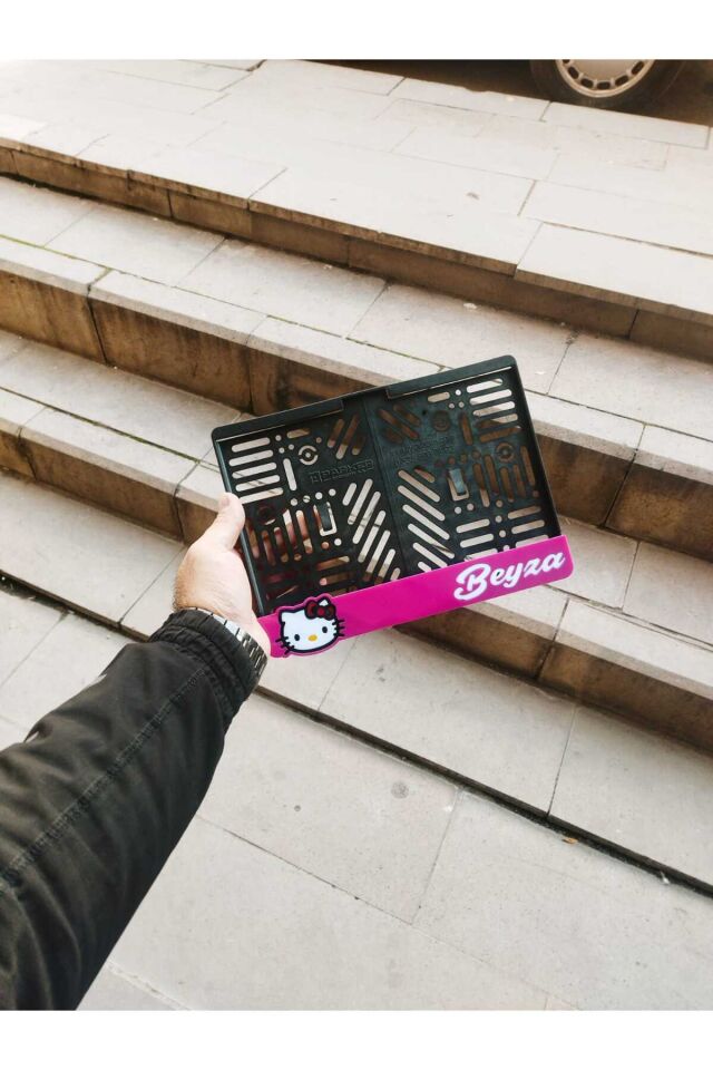 Motorsiklet Plakalık HELLO KİTY Lazer Kesim Pleksi plakalık | kişiye özel plakalık