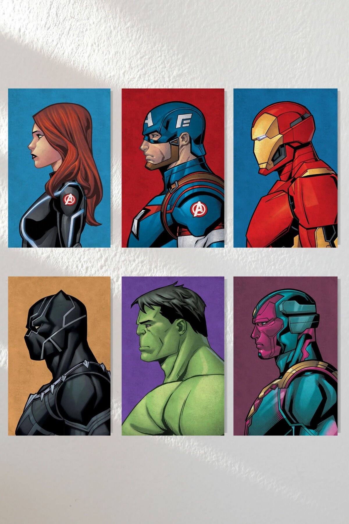 ''Çizgi Film Karakterleri'' Ahşap Poster Altılı Set 20*30 cm