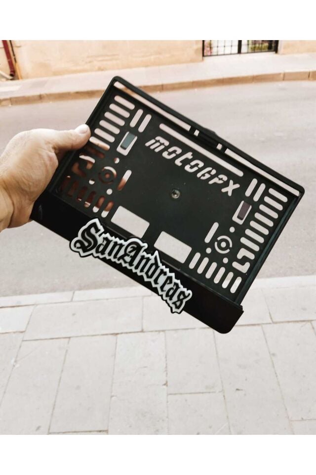MOTORSİKLET PLAKALIK SAN ADNREAS 3D KABARTMA LAZER KESİM PLEKSİ