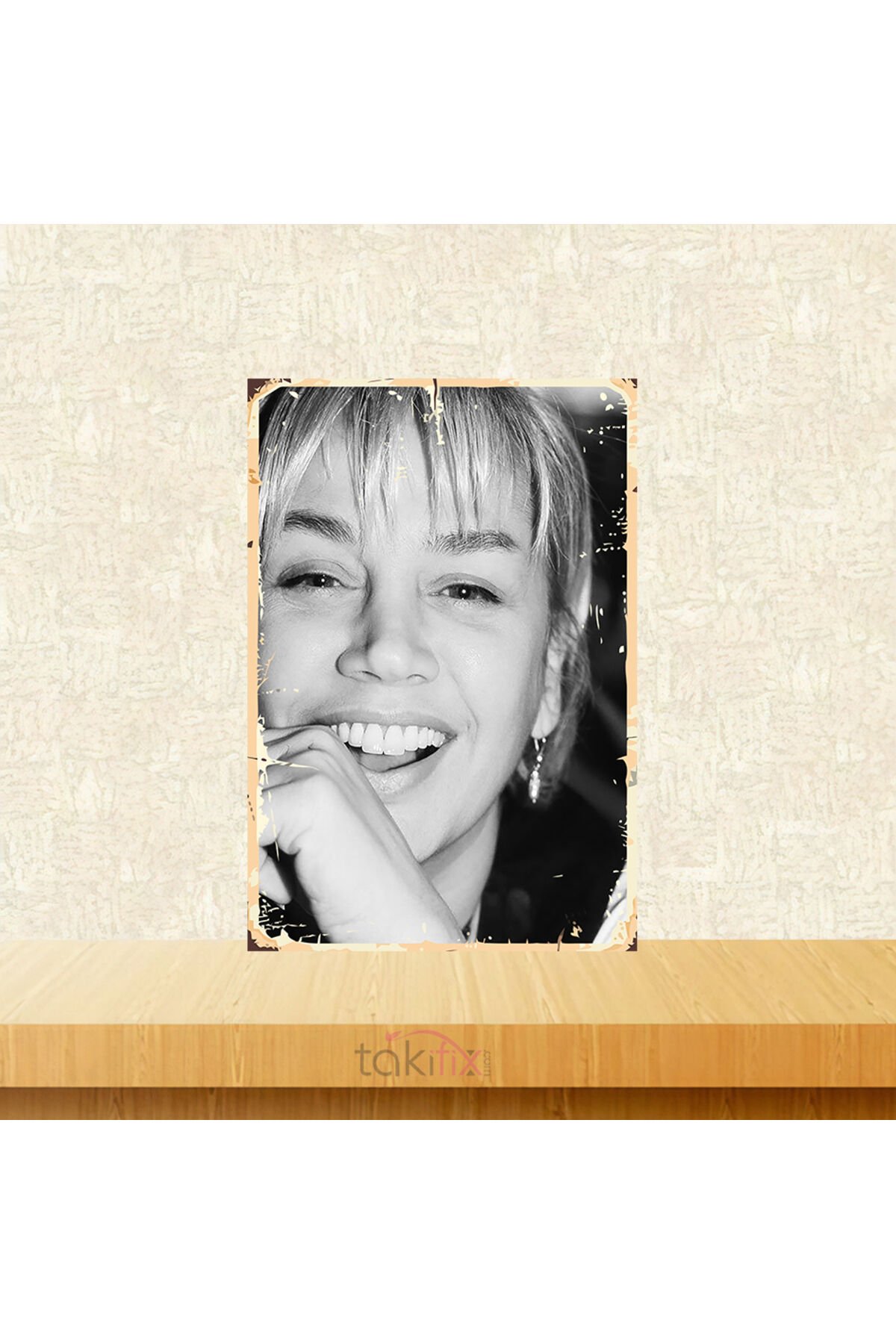 Sezen Aksu Tasarımlı 20x30 Cm Retro Ahşap Tablo