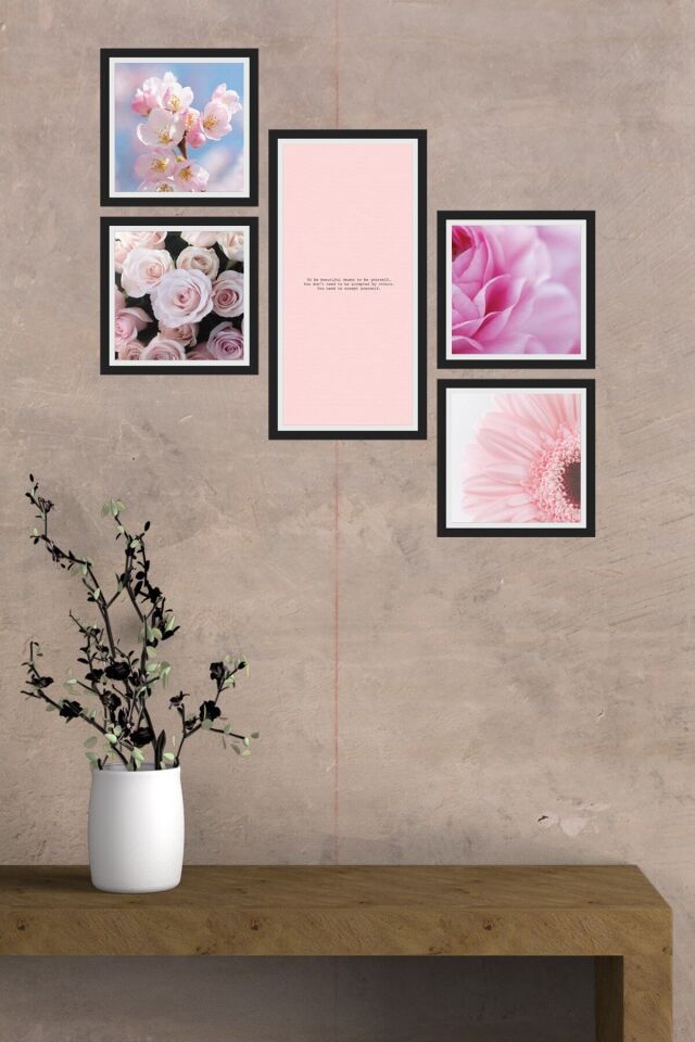 Collage Style 5 Parçalı Mdf Tablo Atf252