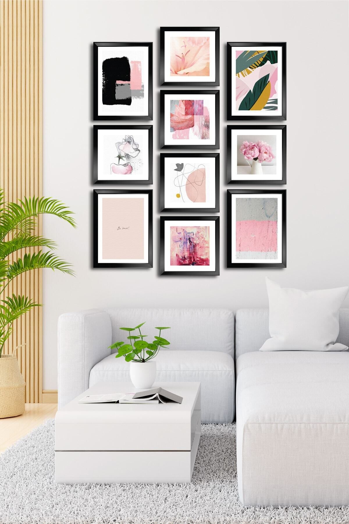 10 Parçalı Çerçeve Görünümlü Mdf Tablo Seti Flm162