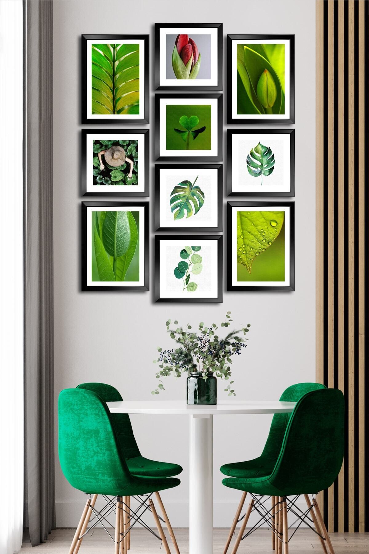 10 Parçalı Çerçeve Görünümlü Mdf Tablo Seti Flm039